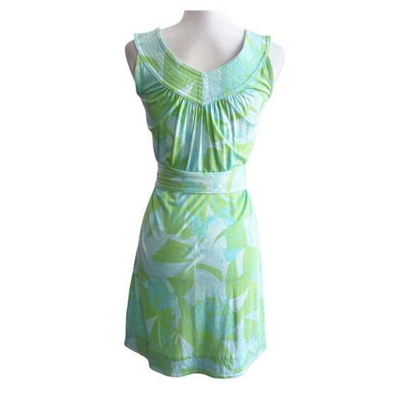 Lilly Pulitzer Nadja Dress Printed Jersey Sleeveless Tropical Floral Womens XS - Picture 8 of 10